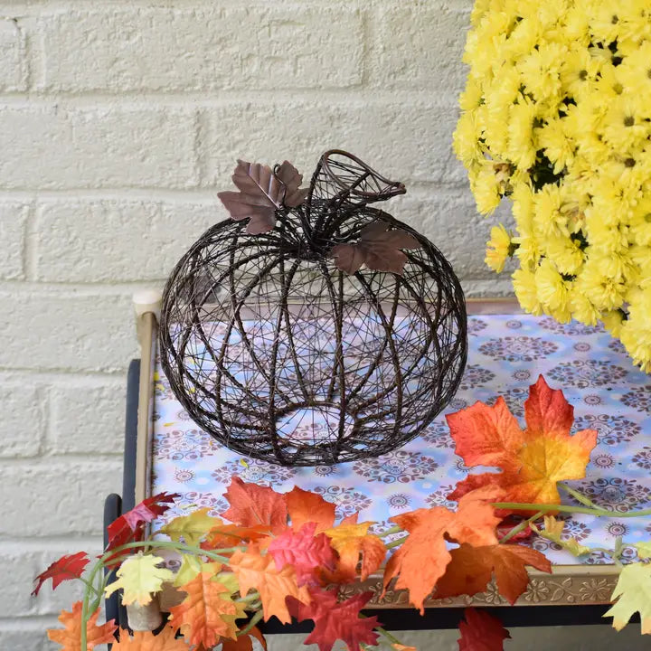 Bronze Wrapped Wire Pumpkin