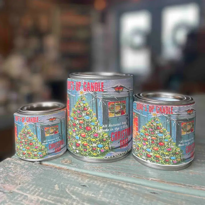 Christmas Tree Paint Can Candle