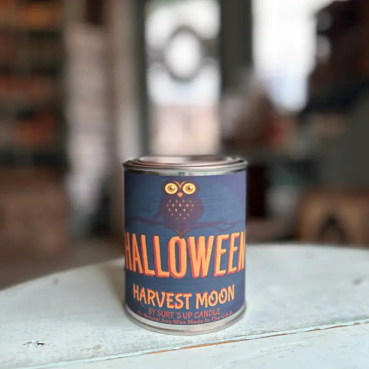 Owl Harvest Moon Paint Can Candle