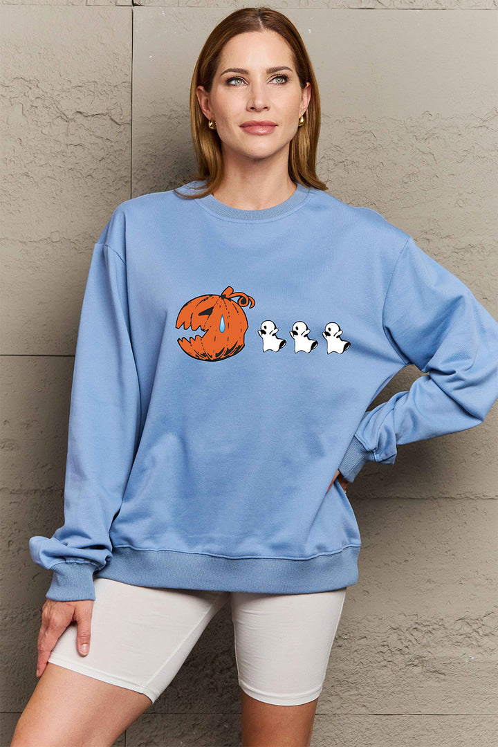 Full Size Graphic Dropped Shoulder Sweatshirt