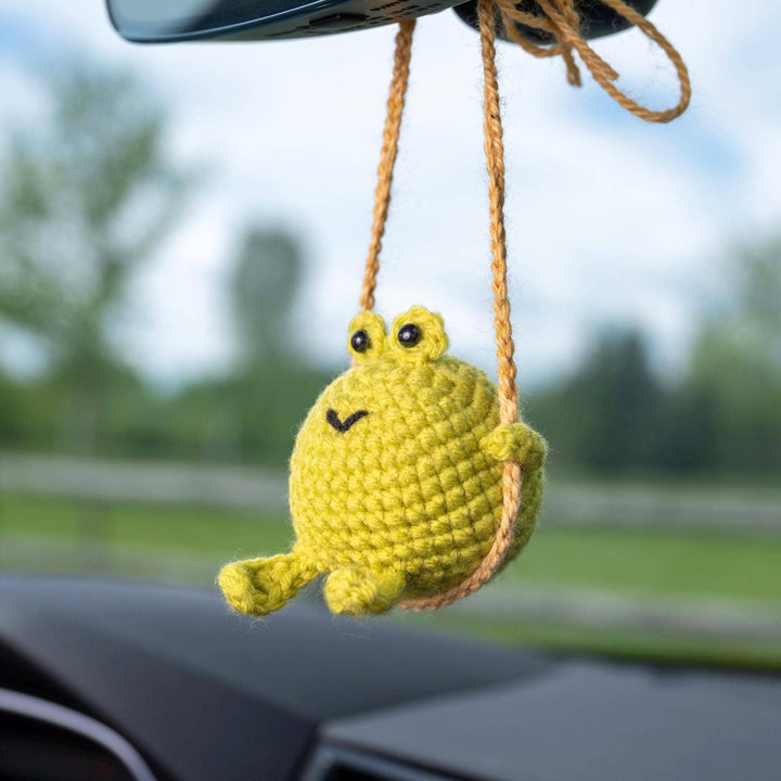 Cute Swinging Frog Car Charm