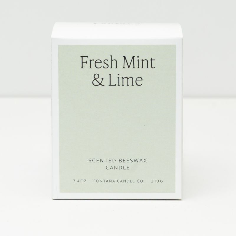 Fresh Mint & Lime Beeswax & Essential Oil Jar Candle