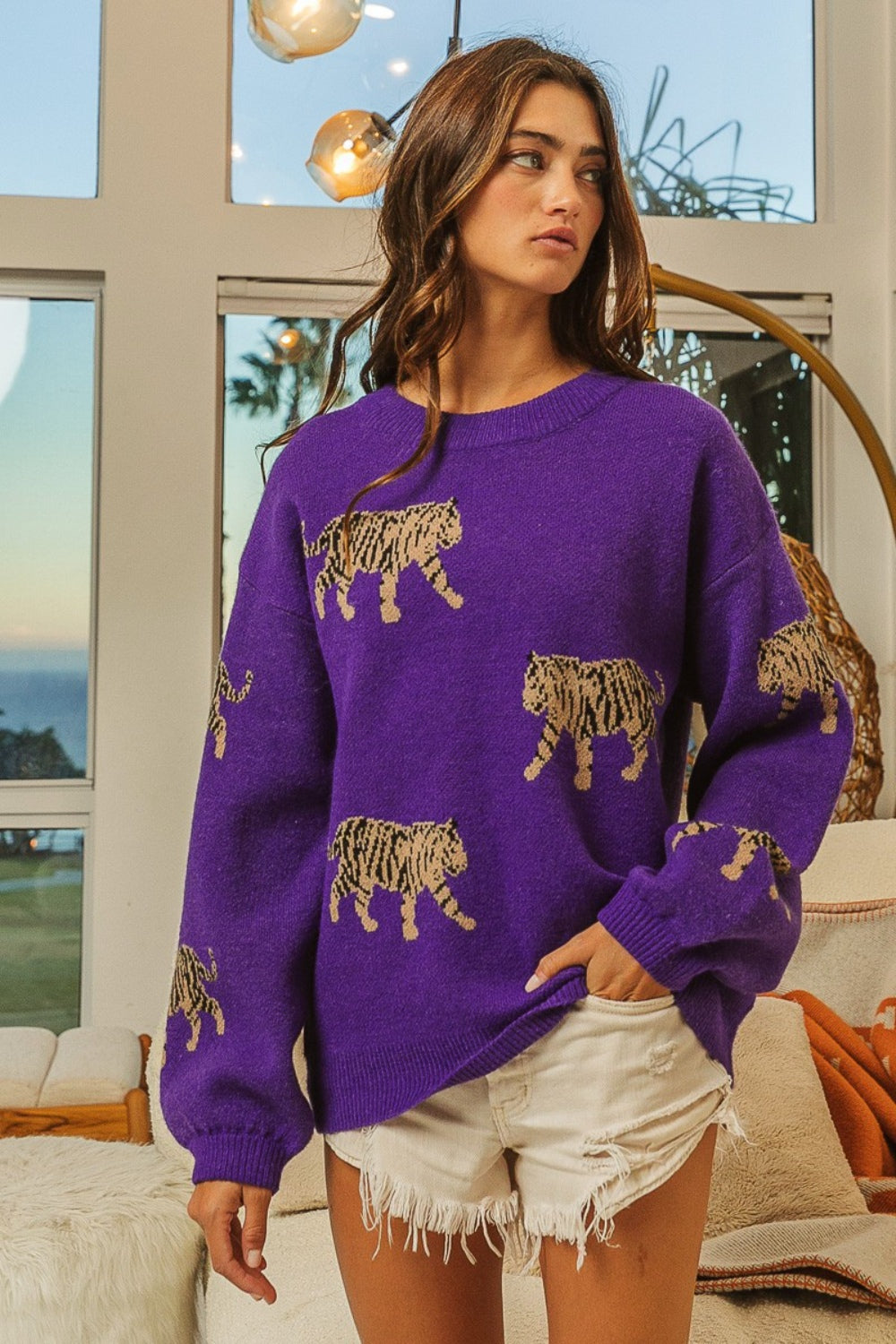 BiBi Tiger Pattern Sweater
