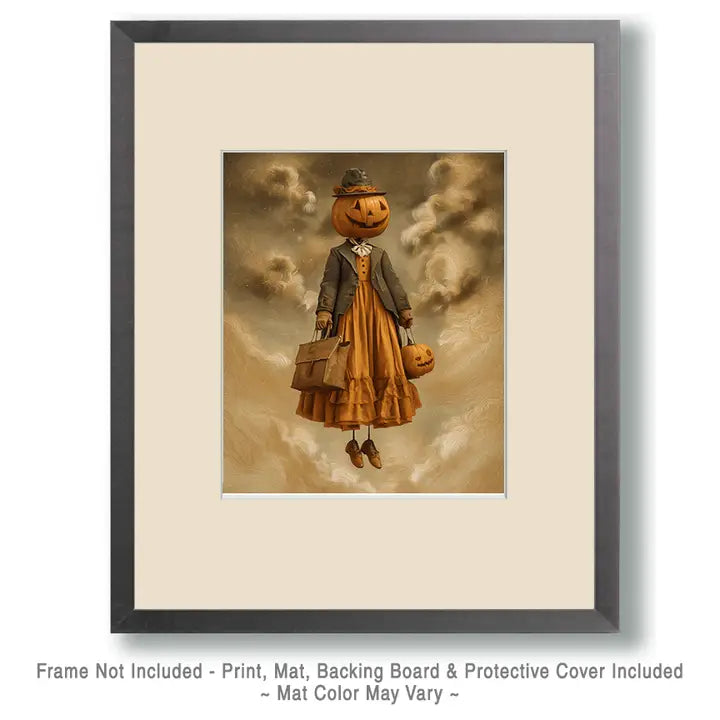 Vintage Pumpkinhead Halloween Art Print