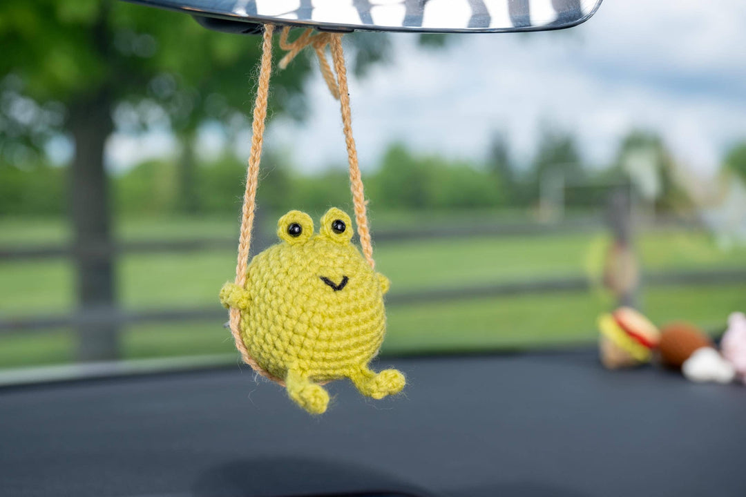 Cute Swinging Frog Car Charm
