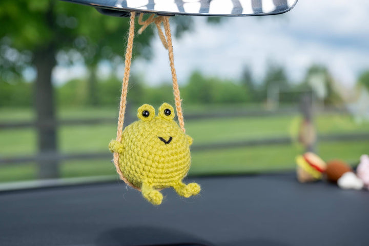 Cute Swinging Frog Car Charm