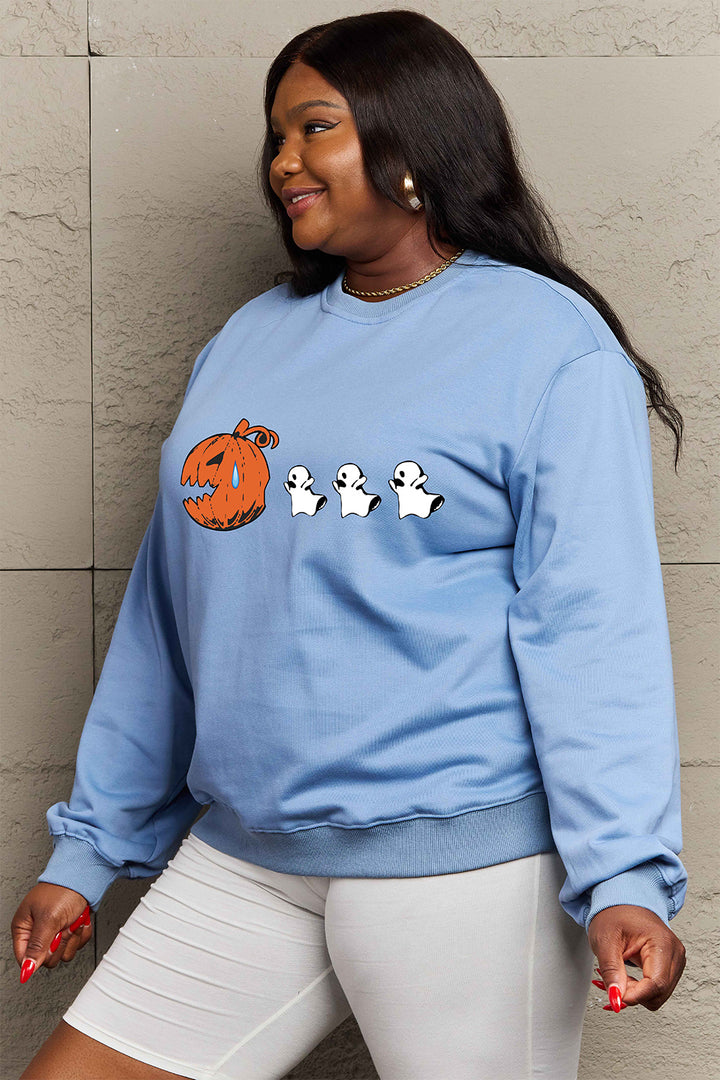 Full Size Graphic Dropped Shoulder Sweatshirt