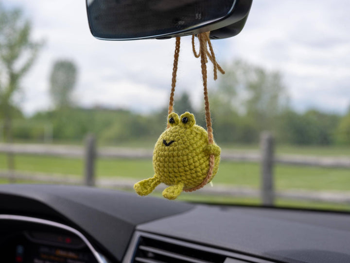 Cute Swinging Frog Car Charm