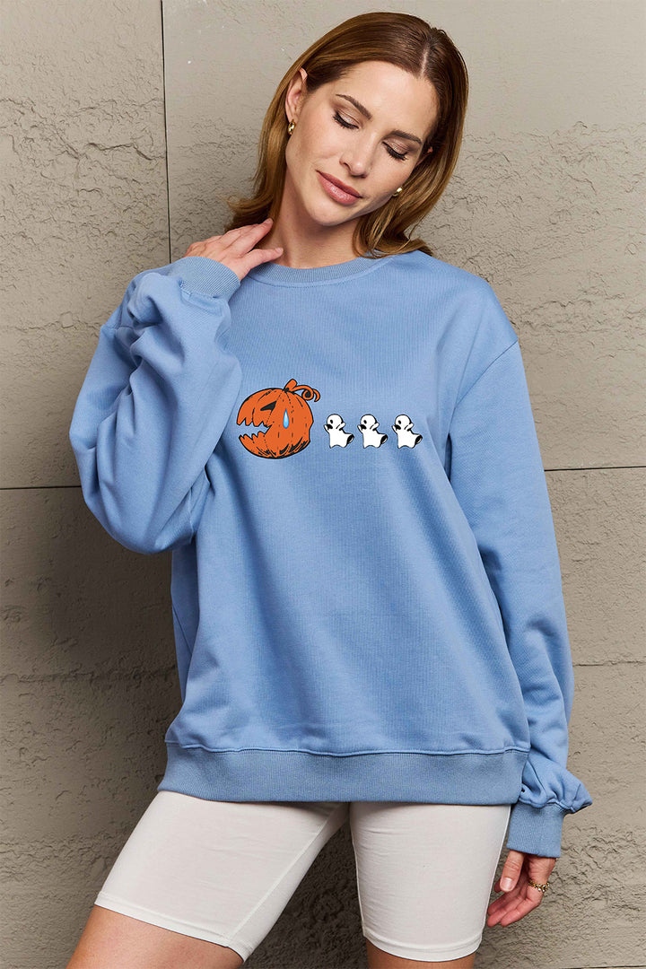 Full Size Graphic Dropped Shoulder Sweatshirt