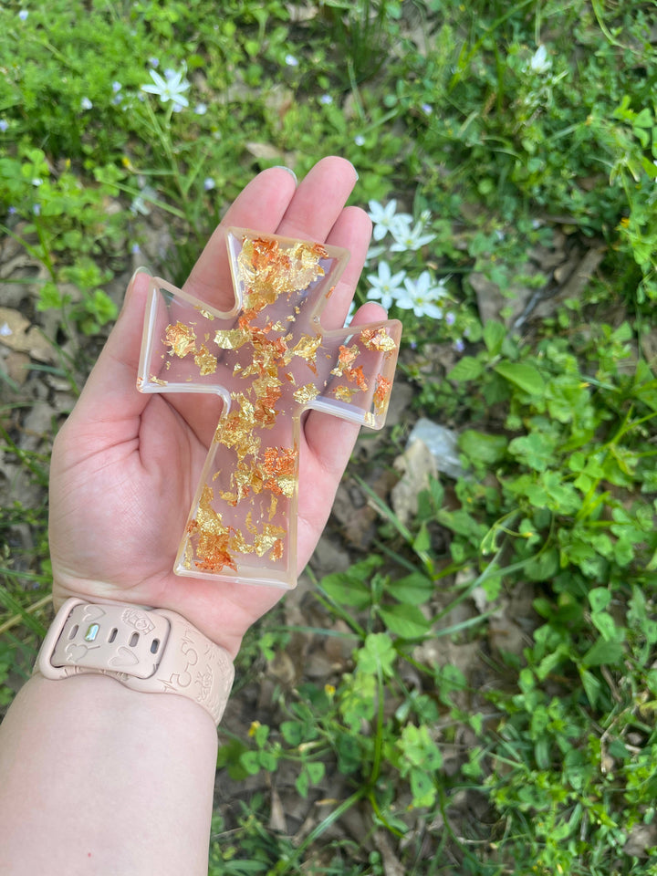 Mae Mae's - Gold/rose gold cross 