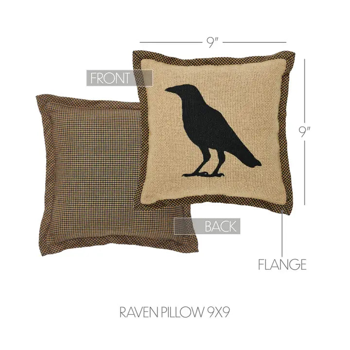 Raven Harvest Raven Throw Pillow