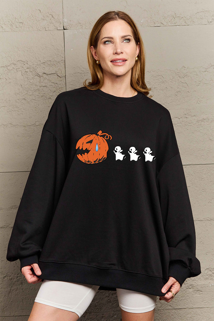 Full Size Graphic Dropped Shoulder Sweatshirt