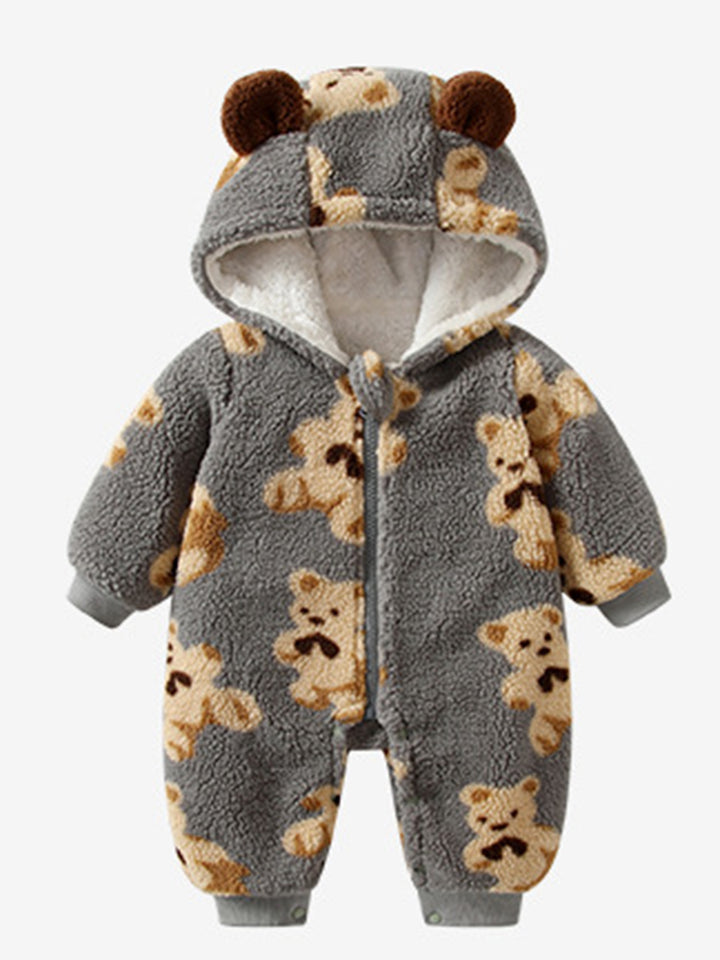 Bear with me Hooded Jumpsuit