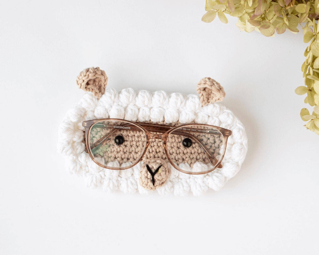 Crochet  Sheep Glasses Holder