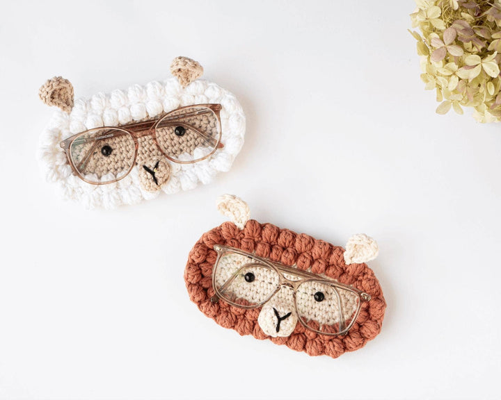 Crochet  Sheep Glasses Holder