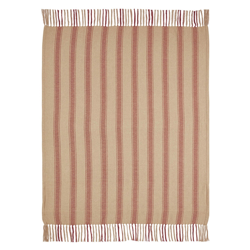 Harvest Blessings Pumpkin Patch Ticking Strip Woven Throw