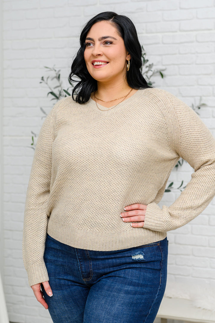 Chai Latte V-Neck Sweater