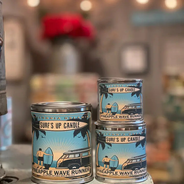 Pineapple Wave Runner Paint Can Candle