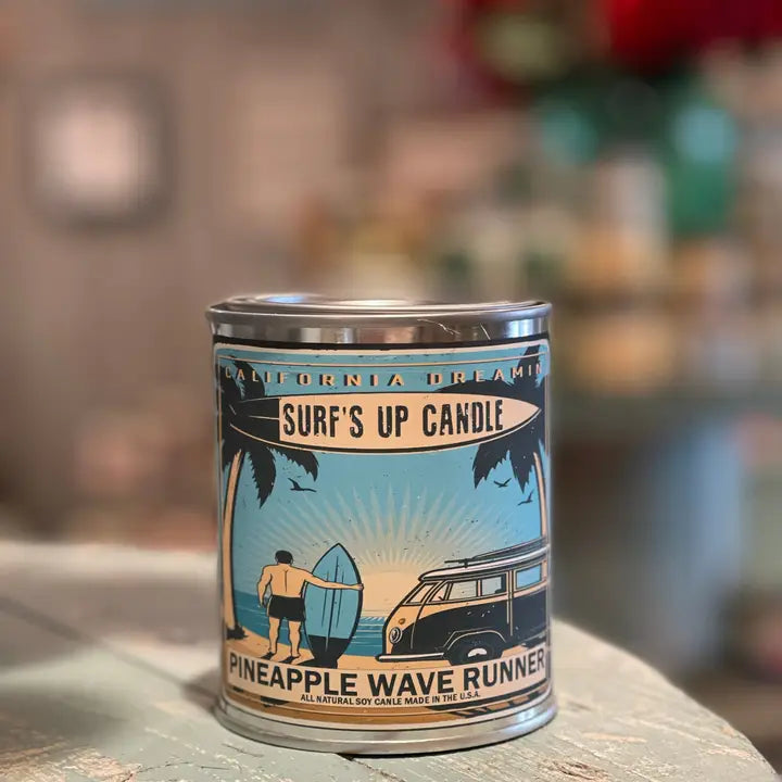 Pineapple Wave Runner Paint Can Candle