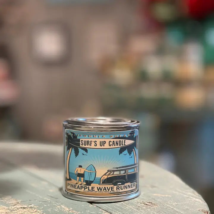 Pineapple Wave Runner Paint Can Candle