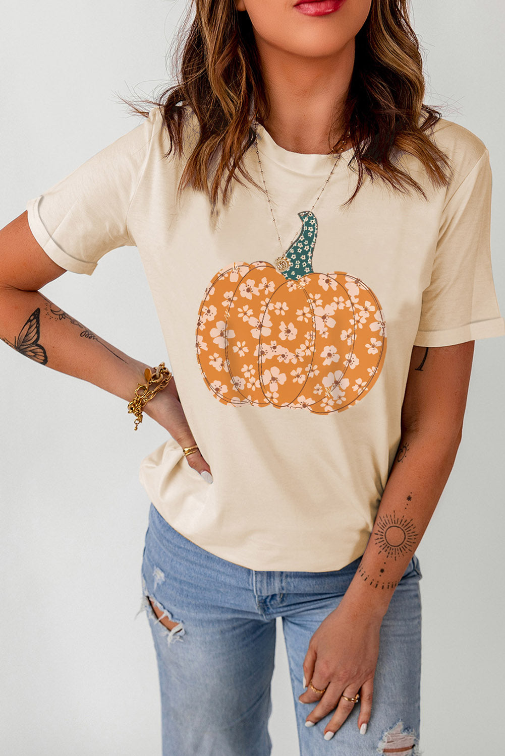 Pumpkin Cuffed T-Shirt