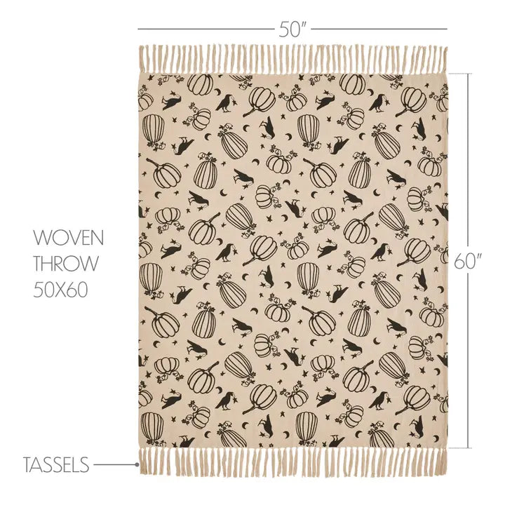 Raven Harvest Woven Throw