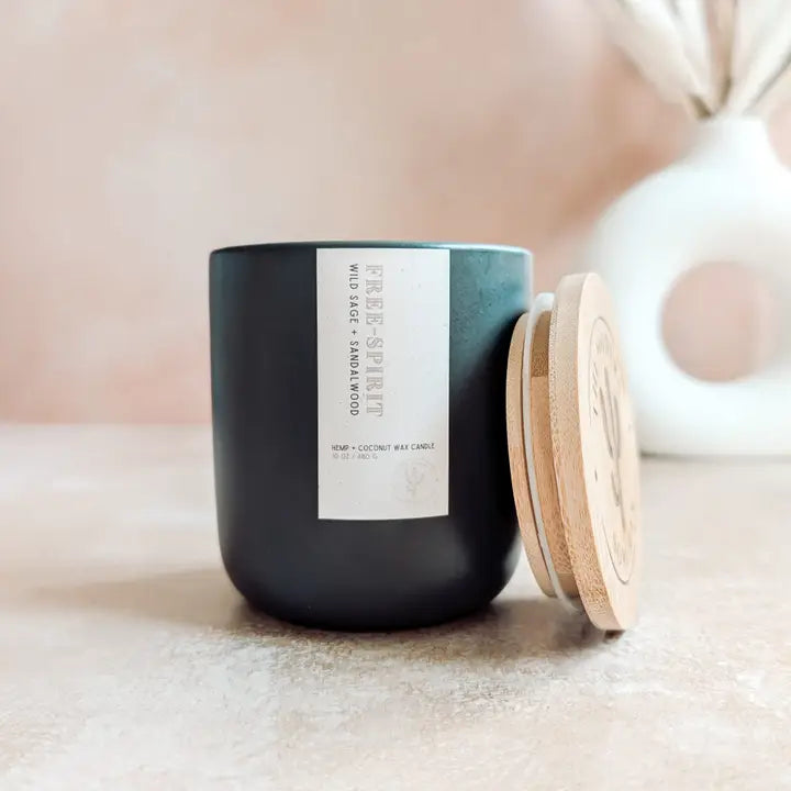 Free Spirit:  Wild Sage Boho (Hemp) Candle, 10 oz