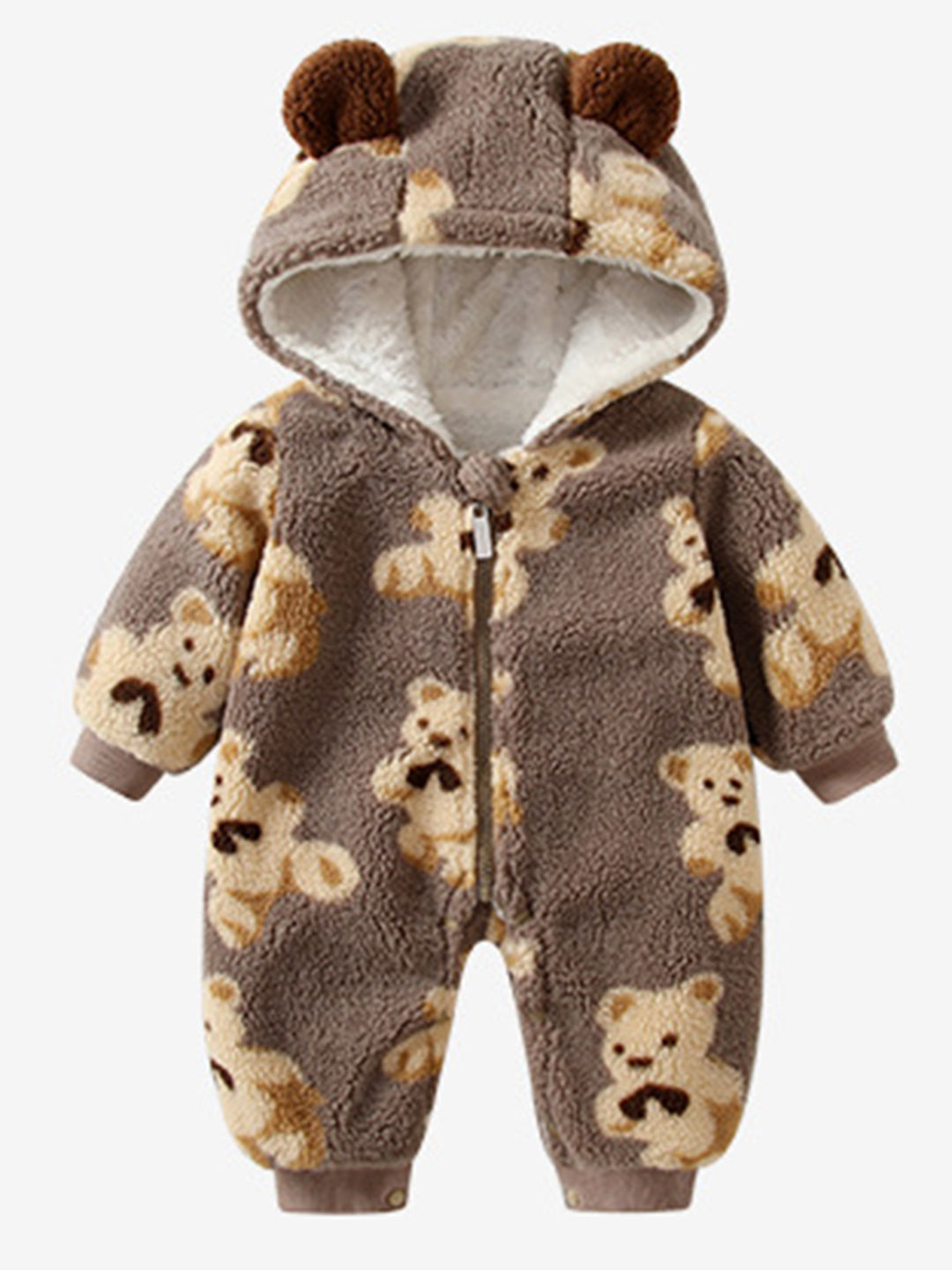 Bear with me Hooded Jumpsuit