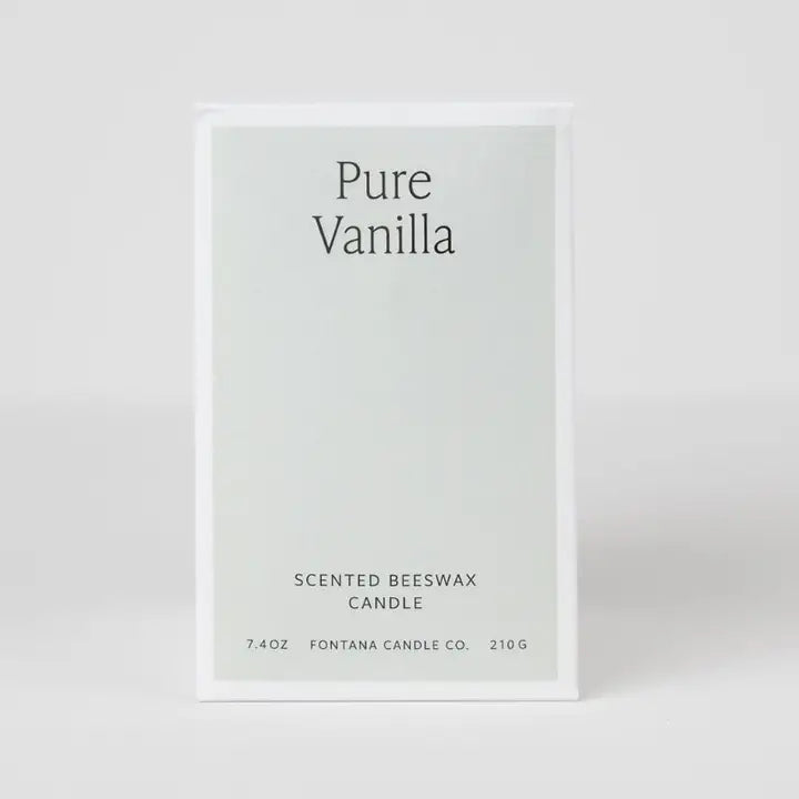 Pure Vanilla Essential Oil Beeswax Jar Candle: Non-Toxic