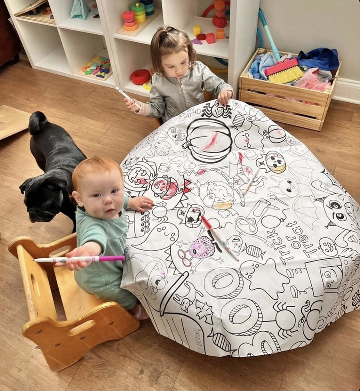 Halloween Coloring Tablecloth