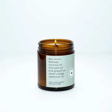 Fresh Mint & Lime Beeswax & Essential Oil Jar Candle