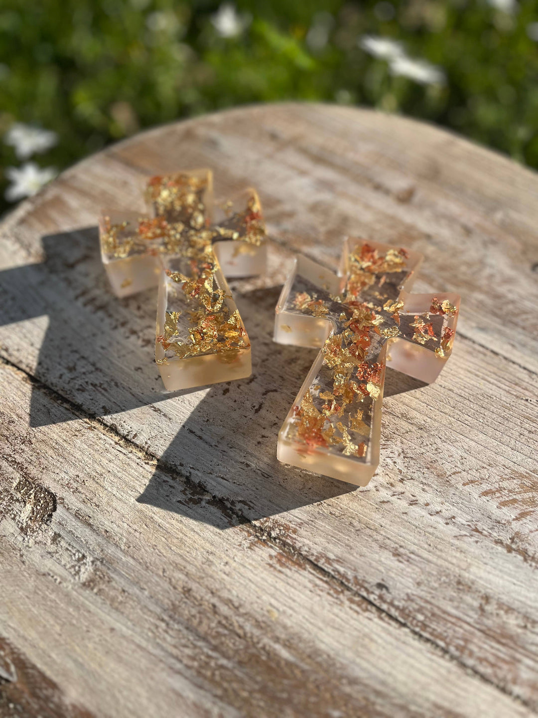 Mae Mae's - Gold/rose gold cross 